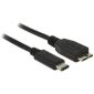 Delock USB Type-C -> USB 3.1 micro B M/M adatkábel 0.5m fekete