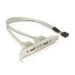 Delock USB Pinheader 9pin 2 USB A F/F hátlapi kivezetés