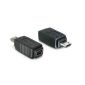 KÁBEL ÁTALAKÍTÓ Delock 65063 USB microB apa - mini USB 5pin anya adapter