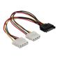 KAB Delock 65159 15pin SATA apa - 2 x 4pin Molex anya hálózati kábel - 0,2m