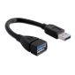 KAB Delock 82776 USB 3.0 A - A apa/anya hosszabbító kábel - 0,15m
