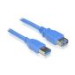 Delock USB 3.0 A M/F adatkábel 2m kék