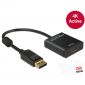 ADA Delock 62607 Displayport 1.2 dugós csatl. - HDMI csatlakozóhüvely 4K aktív - Fekete