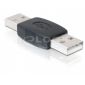 Delock USB A M/M adapter fekete