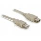 Delock USB A M/F adatkábel 3m hosszabbító szürke
